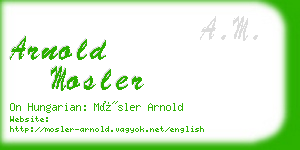 arnold mosler business card